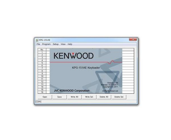 Kenwood KPG-166DM Programming software