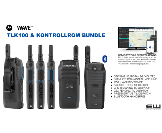 Motorola WAVE Dispatch & TLK100 LTE & WiFi Radiosamband