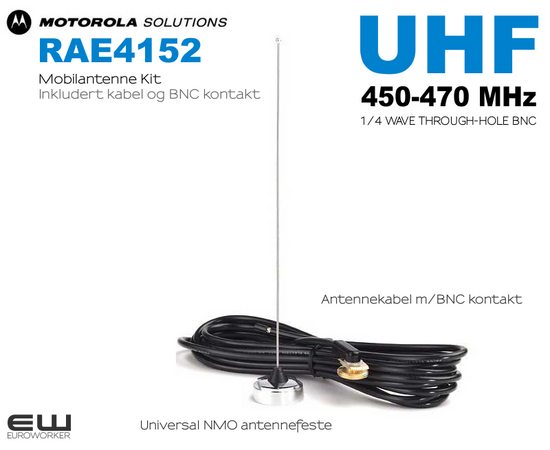 Motorola RAE4152 UHF Mobilantenne Kit (450-470MHz)