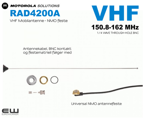 Motorola RAD4200A VHF mobilantenne (146-150,8 MHz)