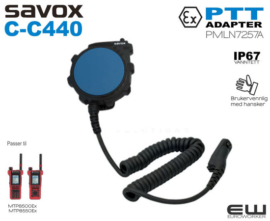 Savox C-C440 PMLN7257A  PTT Adapter (Atex,  MTP85X0Ex)