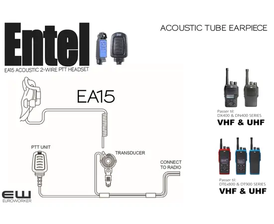 Entel EA15 COVERT EARPIECE MICROPHONE