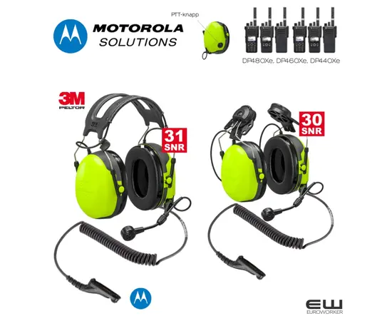 3M Peltor CH-3 Industriheadset til Motorola DP4000-serie - FLX2-63-50