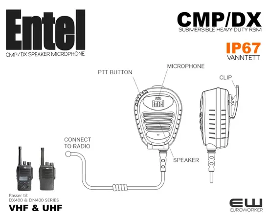 Entel CMP/DXS Heavy Duty Speaker Microphone (DN400, DX400), 2 image