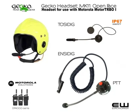 Iricomm Gecko MK11 Waterproof Headset (Motorola DP4000)