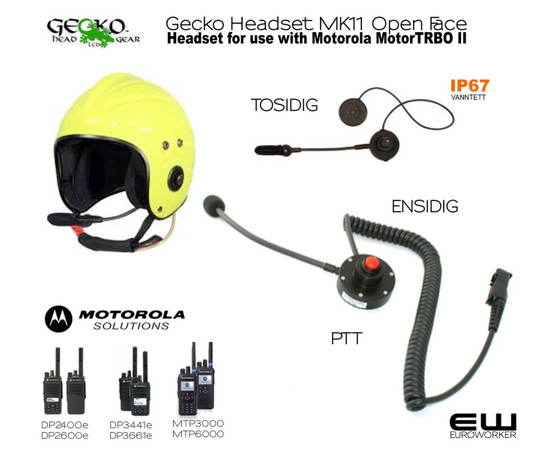 Iricomm Gecko MK11 Waterproof Headset (Motorola DP2400e)