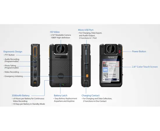 HYTERA  VM780 - Body Worn Camera (32 GB)