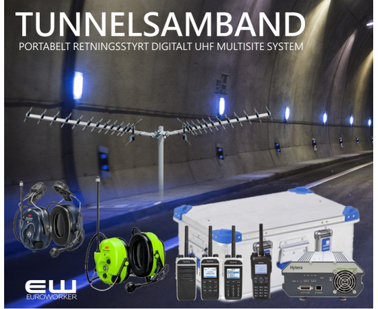 TUNNELSAMBAND - Portabelt Digitalt UHF Retningsstyrt Multisite System