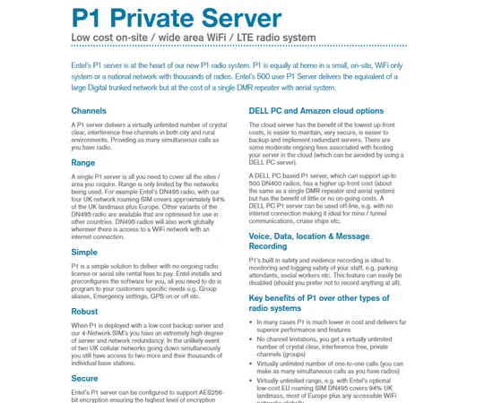 Entel P1 Private Server - Offline POC Radio System (WiFi, LTE), 7 image