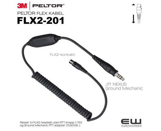 3M Peltor FLX2-201 Flexkabel (Ground Mechanic, FLX2, J11)