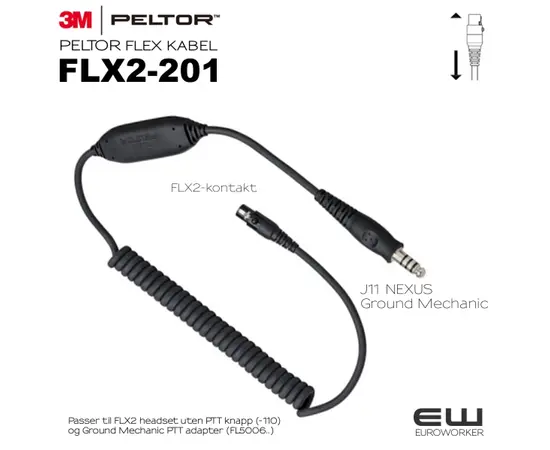 3M Peltor FLX2-201 Flexkabel (Ground Mechanic, FLX2, J11)