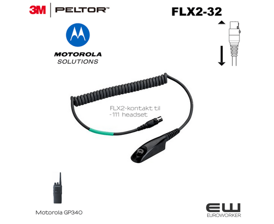 3M Peltor FLX2-32 TIL MOTOROLA GP340
