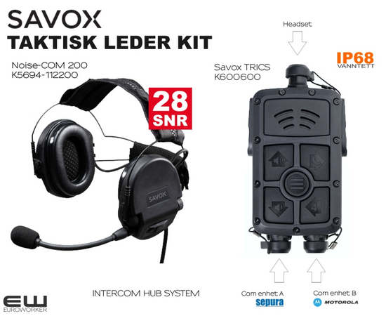 SAVOX Trics - Innsatsleder Intercom HUB System (K600600)