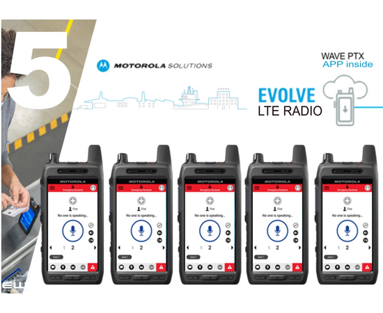 LEIE 5 stk Motorola Evolve m/Wave PTX (3 år)