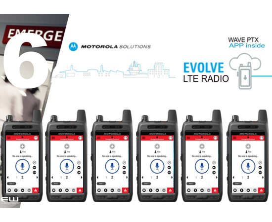 LEIE  6 stk Motorola Evolve m/Wave PTX (3 år)