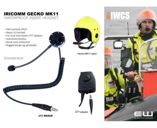 Iricomm Gecko MK11 Waterproof Headset (J11)