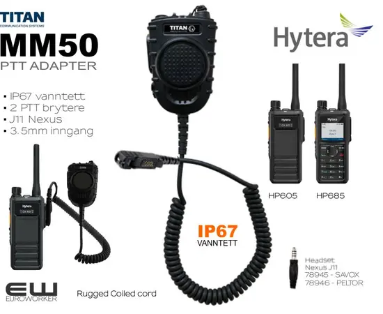 TItan MM50 RSM Dual PTT adapter (HYTERA HP6)
