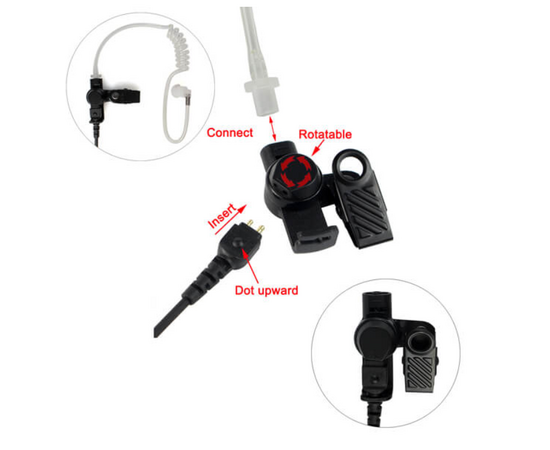 Universal Acoustic Airtube Listen Only Earpiece (3,5mm)