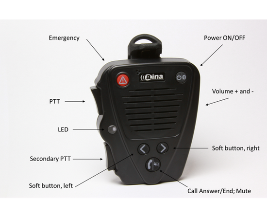 Aina PTT - Voice Responder (POC, PTT, BT, IP67)