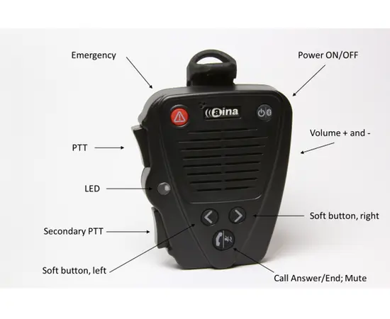 Aina PTT - Voice Responder (POC, PTT, BT, IP67)