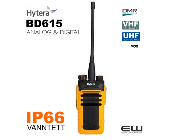 Hytera BD615 Vanntett Analog/DIgital Sambandspakke  (VHF & UHF)