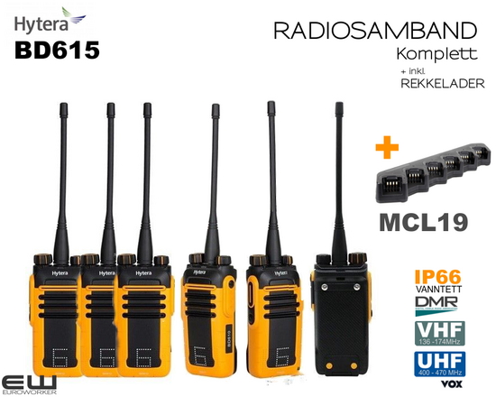 Hytera BD615 Vanntett Analog/DIgital Sambandspakke  (VHF & UHF)