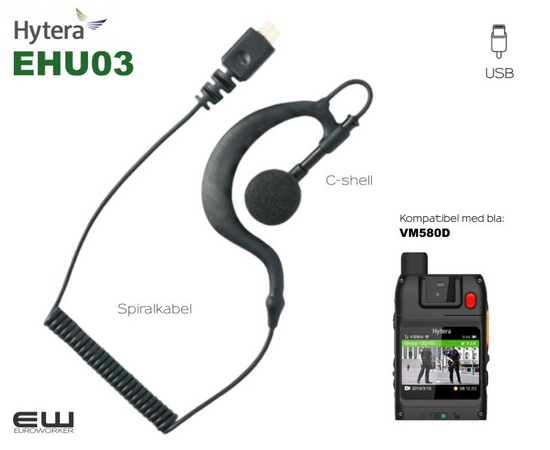 Hytera EHU03 Earbud Listen Only (WM580D) - EUROWORKER
