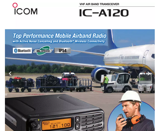 airband - FLYRADIO - bakkeradio - Icom IC-A120E - VHF AIRBAND komplett løsning euroworker