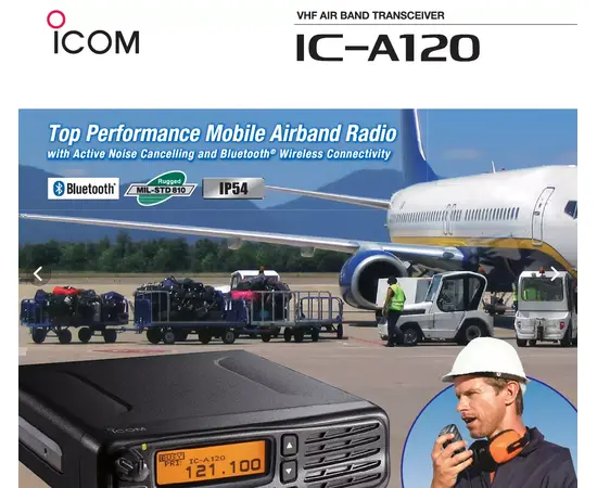 Icom IC-A120E VHF - Ground to Air Airband Mobile Radio - EUROWORKER