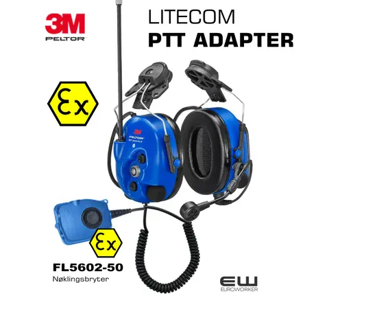 3M Peltor FL5602-50  Tilbehørskabel med Ekstern PTT