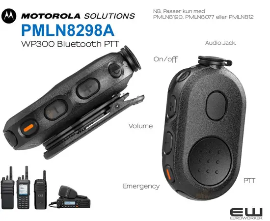 Motorola PMLN8298A WP300 Wireless Bluetooth Control Pod (TLK100, Wave PTX)