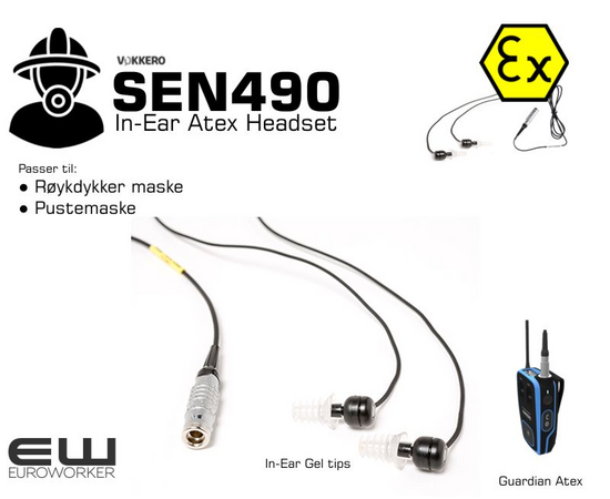 Vokkero SEN490 In-Ear Atex Headset