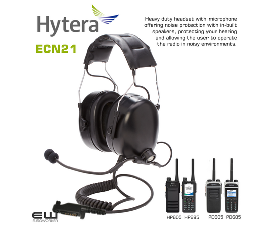 Hytera ECN21 Heavy Duty Headset (PD6X5, 1X..)