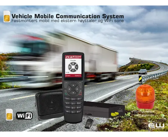 Komplett Løsning for Fartøy - Fastmontet 2W LTE  Mobil med 9 dBi Gain Marine Grade Antenne