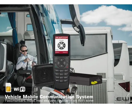 Komplett Løsning for Fartøy - Fastmontet 2W LTE  Mobil med 9 dBi Gain Marine Grade Antenne