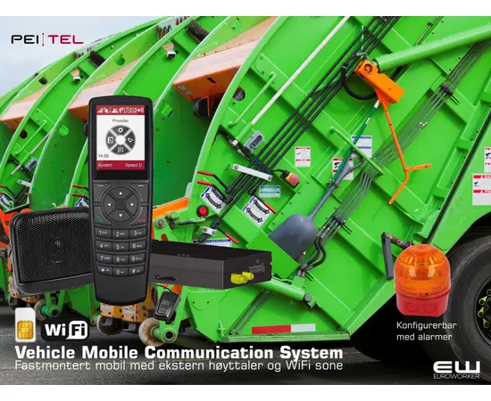 Komplett Løsning for Fartøy - Fastmontet 2W LTE  Mobil med 9 dBi Gain Marine Grade Antenne