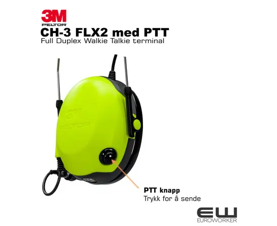 3M Peltor CH-3 Hytera PD4/BD615/TC610 Industriheadset (PTT)  - 47461