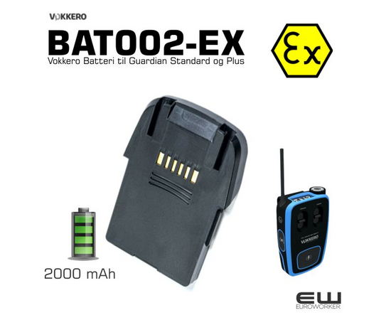 Vokkero BAT002EX Batteri Guardian Atex (2000mah)