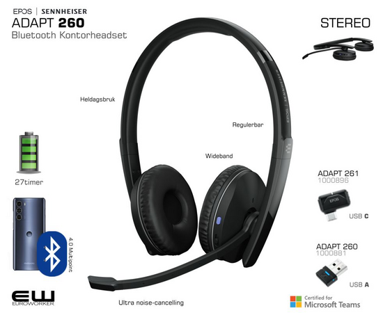 ADAPT 260EPOS I SENNHEISER ADAPT 260EPOS I SENNHEISER