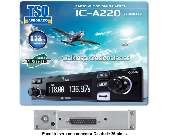 Icom IC-A220 TSO VHF Airband Transceiver (VHF)