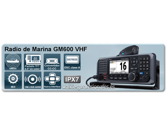 Icom IC-GM600 Kl. A MED - DSC Fastmontert (VHF)