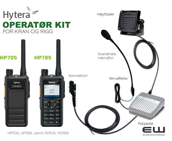 Hytera Operatør Kit for Kran og Rigg (HP705, HP785)