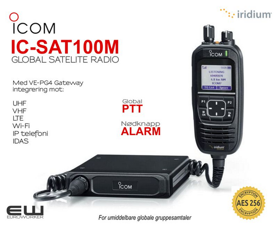 Icom IC-SAT100M - Satellitt Mobilradio (Iridium PTT)