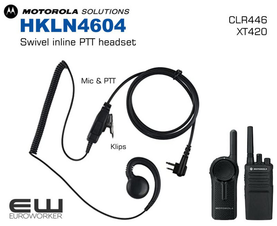 Motorola HKLN4604 Svivel Inline PTT headset (CLR, XT)