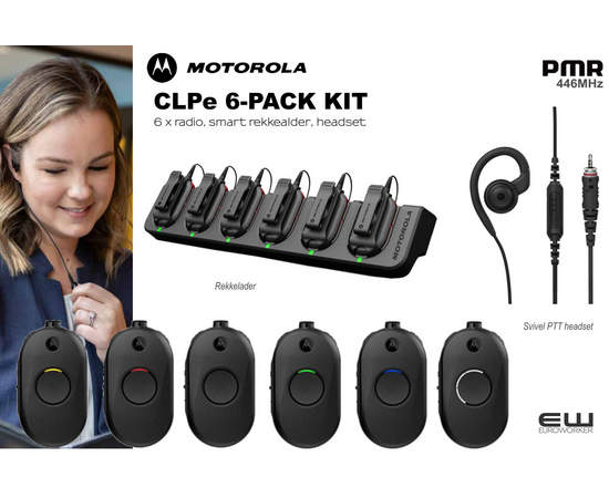 Motorola CLPe 446 Komplett 6 Pack (446MHz, Analog)