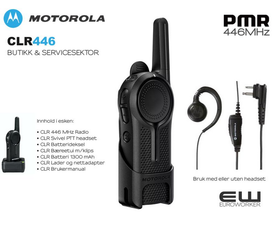 6 Pack Bundle - Motorola CLR446 Lisensfri Radio (446MHz), 5 image