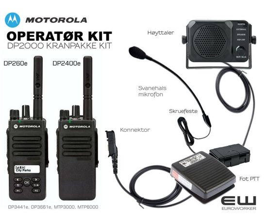 Motorola DP2000 Operatør Kit for Kran og Rigg