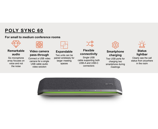 POLY Sync 60 Smart speakerphone (Microsoft Teams certified)