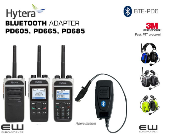 Bluetooth Adapter for Hytera PD605 (Peltor PTT protokoll)