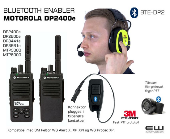 Peltor Bluetooth Headset Enabler for Motorola DP2400e og DP2600e